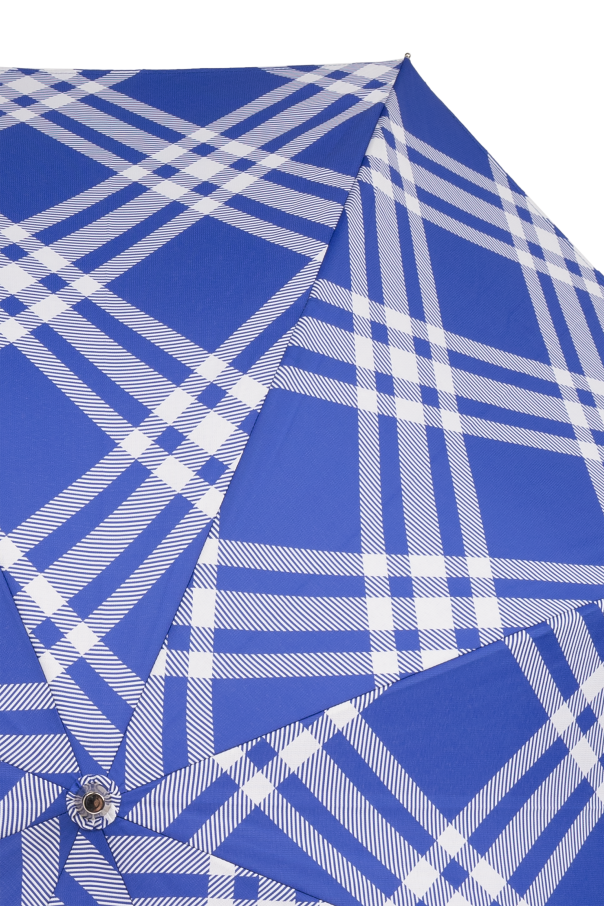 Blue Check Pattern Umbrella burberry edp SchaferandweinerShops GB burberry edp monogram motif cotton piqu polo shirt